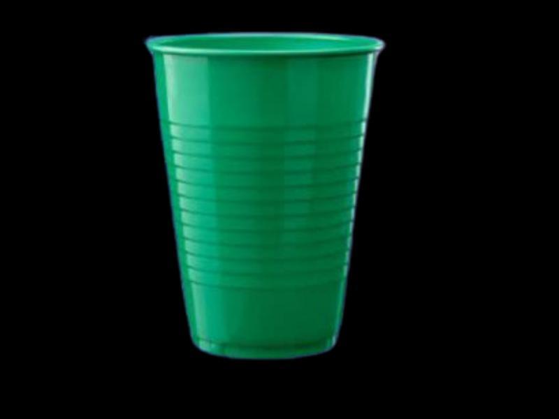 VASO AMSCAN #12 VERDE C/20 PZAS