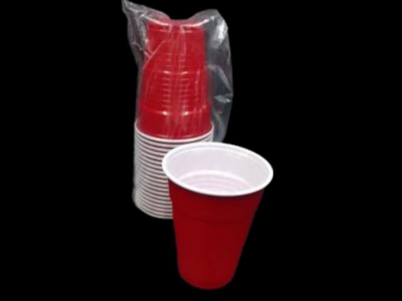 VASO PLASTICO ROJO #16 OZ